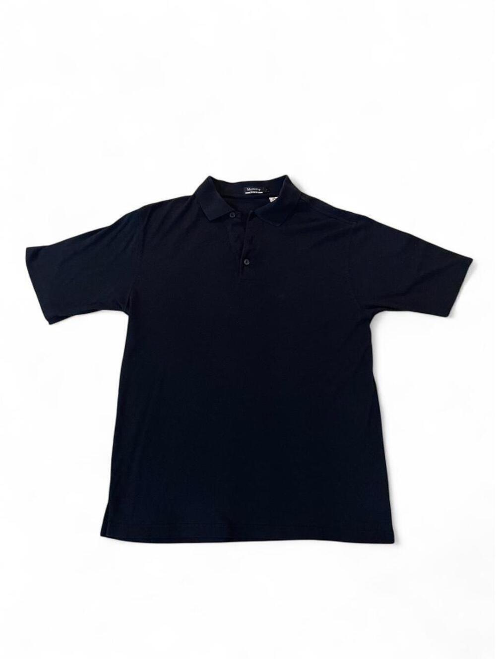 Monterey Club black polo shirt in size M. Bamboo & cotton blend.